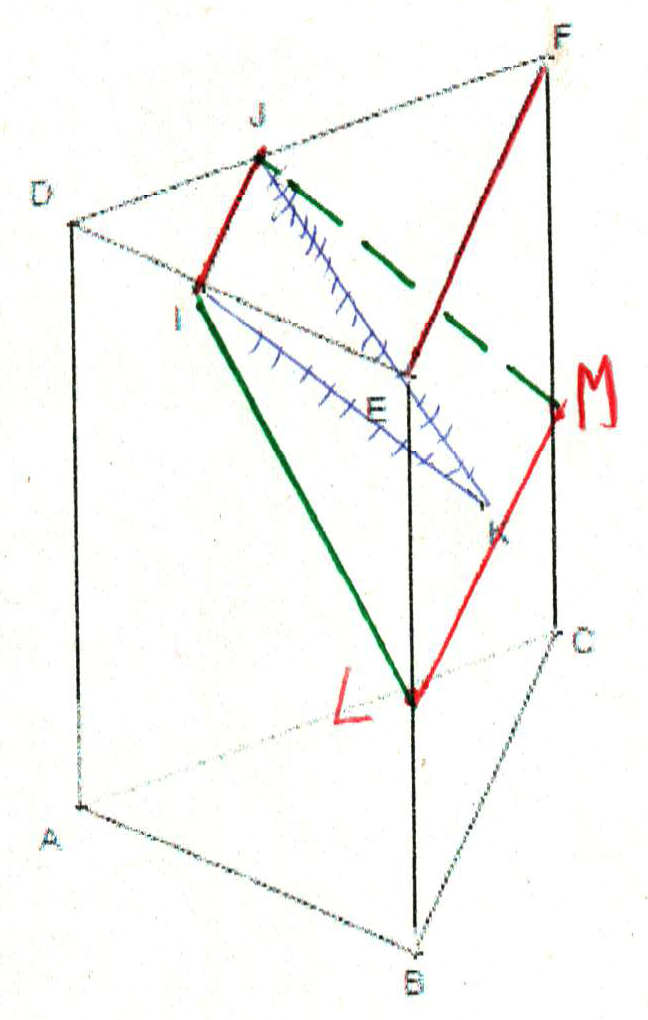 Géométrie dans l'espace, intersection d'un plan et d'une face