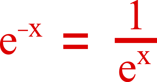 exponentiel moins dénominateur