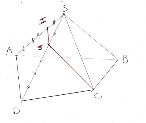géométrie espace points droite face