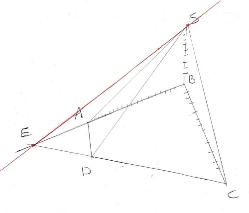 géométrie dans l'espace, droite d'intersection