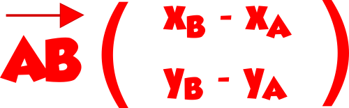 formule coordonnées vecteur